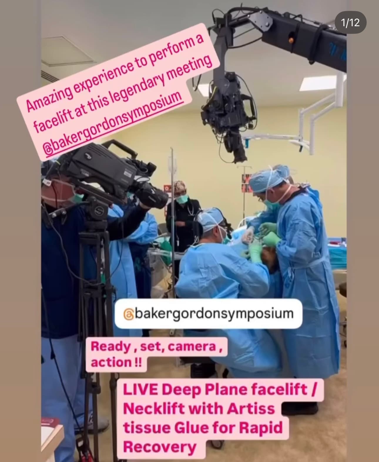 Dr. Sam Rizk performing live surgery at the 2025 Baker Gordon Symposium