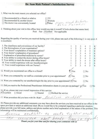 written testimonial #3961
