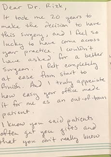 written testimonial #3864