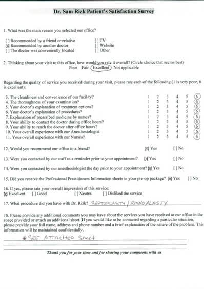 written testimonial #3965