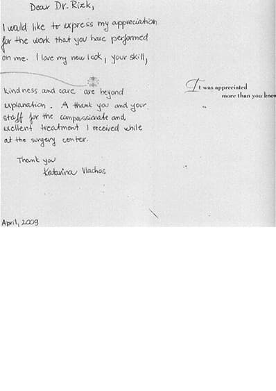 written testimonial #3923