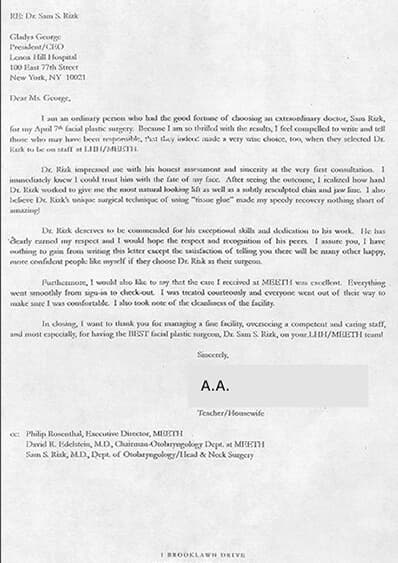 written testimonial #3893