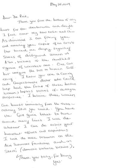written testimonial #3889